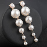 Trendy Elegant Big Simulated Pearl Earrings