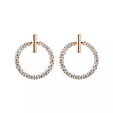 Crystal Rhinestone Round Stud Earrings