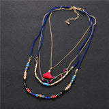 Multi Color Layer Bead Necklace