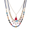 Multi Color Layer Bead Necklace