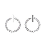 Crystal Rhinestone Round Stud Earrings