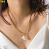 Retro Baroque Style Pearl Pendant Necklace