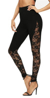 High Waist Black Lace Leggings