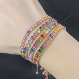 Adjustable Multicolor Charm Bracelet