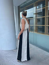 Black White Stripe Maxi Dress