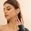 Vintage  Geometric U-Shape Link Drop Earrings