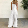 Wide Leg Side Button Jumpsuit