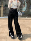 Split Design Wide Leg Jeans