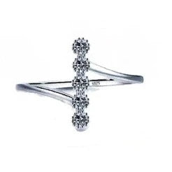 Authentic 925 Sterling Silver Diamond Ring