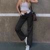 Low-waist Straight Leg Trousers