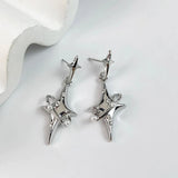 Exquisite Star Pearl Drop Dangle Earrings