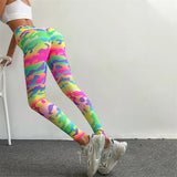 Colourful Camouflage Leopard Print Leggings